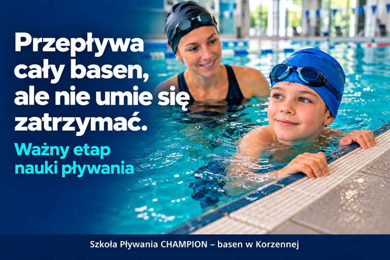 Przepłynąć to nie wszystko. Naucz dziecko spokojnie kończyć.